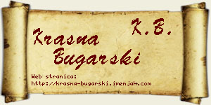 Krasna Bugarski vizit kartica
